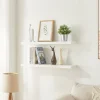 Lot de 2 étagères murales Stranda 80 x 20 x 4 cm blanc en.casa
