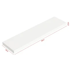 Lot de 2 étagères murales Stranda 80 x 20 x 4 cm blanc en.casa