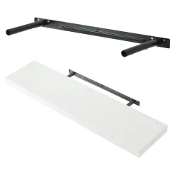 Lot de 2 étagères murales Stranda 80 x 20 x 4 cm blanc en.casa