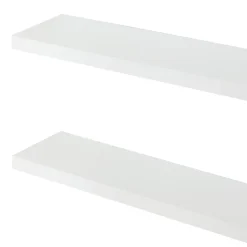 Lot de 2 étagères murales Stranda 80 x 20 x 4 cm blanc en.casa