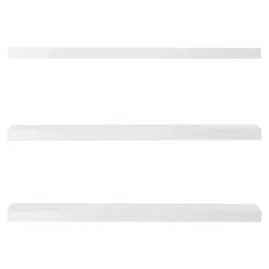 Lot de 3 étagères murales Stranda 80 x 20 x 4 cm blanc en.casa