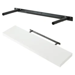 Lot de 3 étagères murales Stranda 80 x 20 x 4 cm blanc en.casa