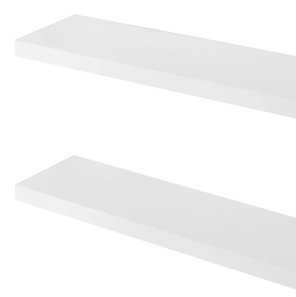 Lot de 3 étagères murales Stranda 80 x 20 x 4 cm blanc en.casa