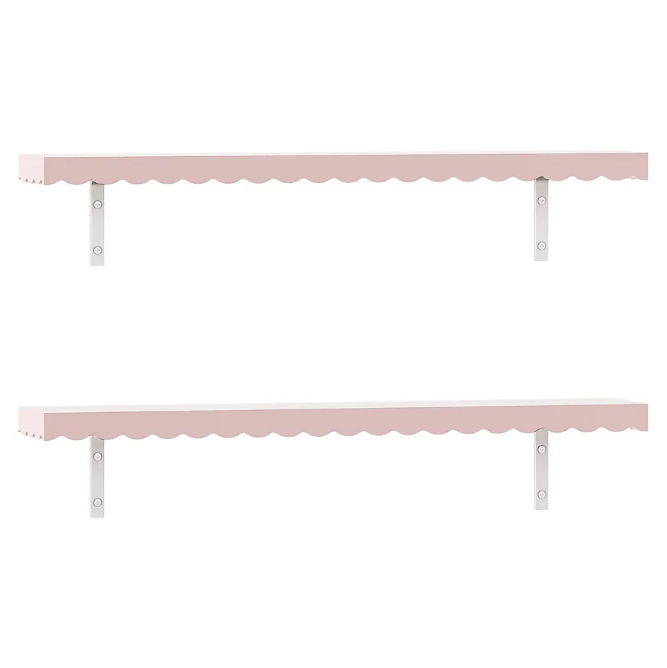 Lot de 2 étagères murales Vestnes 80 x 17 x 4 cm rose en.casa