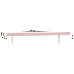 Lot de 2 étagères murales Vestnes 80 x 17 x 4 cm rose en.casa