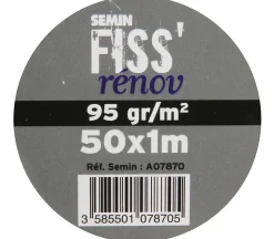 Lot de 5 tissus de rénovation - Fiss Renov Semin - Résiste contre les fissurations - Rouleau de 50 x 1 m