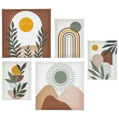 Lot de 5 toiles imprimées SOLEIL