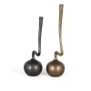 Lot de 2 vases en aluminium noir et or