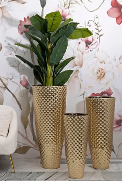 Lot de 3 Vases en Métal 