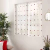 Lot de 4 Vitrages, 60x160cm, Blanc, Motif pois brodé rouge et blanc, Passe Tringle, Collection Smarties, CMADECO