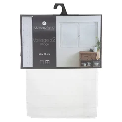 Lot de 2 voilages Anissa - blanc 60x90 cm - Atmosphera