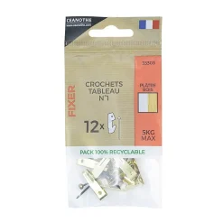 Lot de crochets à tableau pour 5 kg