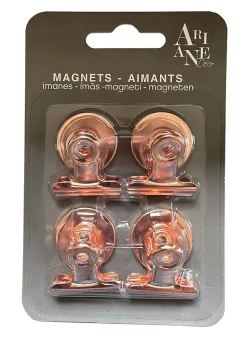 Magnet clip en métal cuivré Ariane L.3 x l.3,5 x H.2,5 cm vendu par 4 pièces