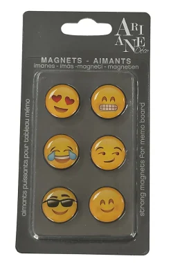 Magnet Emoji Ariane ⌀2,2 cm vendu par 6 pièces