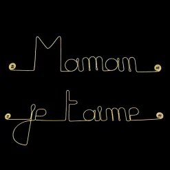 Mamam je t aime - Sculpture fil de fer 30-40 cm - Bijoux de mur