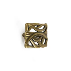 Manche en Zamak avec finition en cuir, dimensions: 53x44x22mm, inserts: 32mm-
