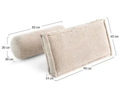 Marisol - lot de deux coussins de dossier - velours texturé - Lisa Design