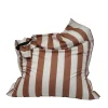 Maxi coussin Big-Bag rayé terracotta 140 x 120 cm Easy Life