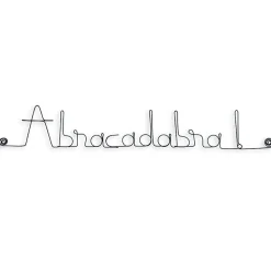 Message fil de fer- Abracadabra - Sculpture fil de fer 50-60 cm - Bijoux de mur
