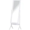 Miroir à pied inclinaison réglable dim. 47L x 46l x 148H cm MDF blanc