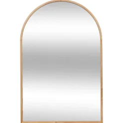 Miroir arche en bois - 60 x 90 cm - Beige