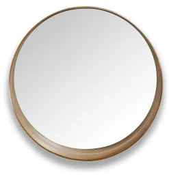 Miroir asymétrique en bois finition noyer l.60 x L.60 cm