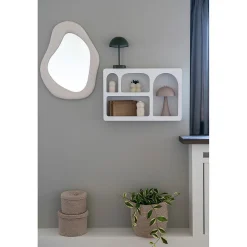 Miroir avec Cadre Bosa, Blanc, Verre, 46,5x61x3,5 cm, Seven Design