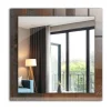 Miroir Avec Cadre En Verre Tulup 60x60 cm Métal Rouillé Tendance Miroir Design Entrée