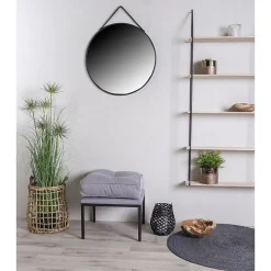 Miroir avec Cadre Trapani, Argent, Métal, 2x60x60 cm, Seven Design