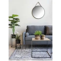 Miroir avec Cadre Trapani, Argent, Métal, 2x60x60 cm, Seven Design