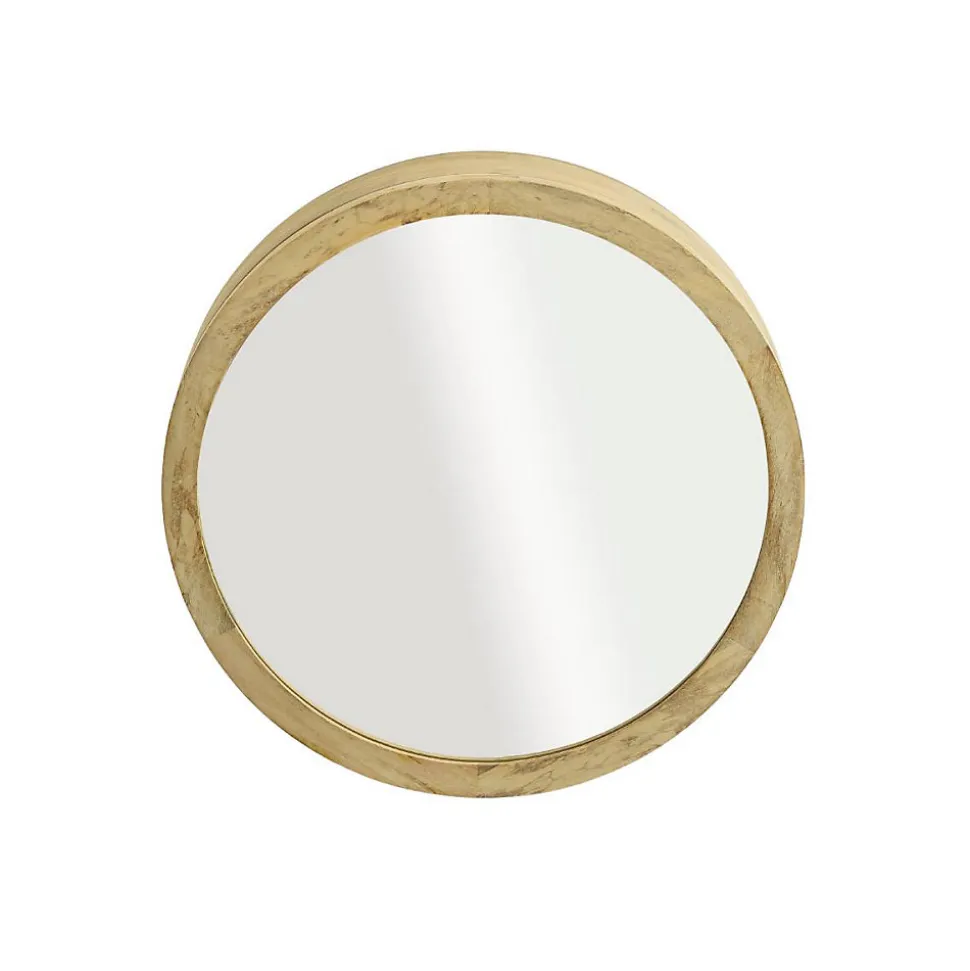 Miroir avec étagères en bois de manguier clair Juliet