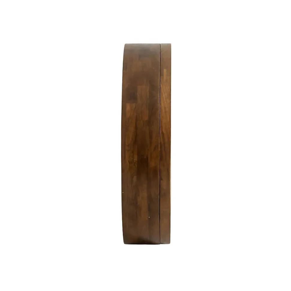 Miroir avec étagères en bois de manguier foncé Remick