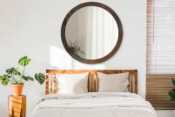 Miroir Cercle Ovale Motif XXL Wallfluent fi100 cm Métallique Rustique Salle de Bain Scandinave