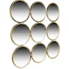 Miroir cercles aluminium doré 83x2x83cm