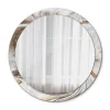 Miroir Circulaire avec Cadre Imprimé Décoratif Tulup 100 cm - 86 cm Marbre Clair