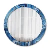 Miroir Circulaire avec Cadre Imprimé Décoratif Tulup 80 cm - 66 cm Rivière De Marbre