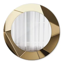 Miroir Circulaire avec Cadre Imprimé Décoratif Tulup 50 cm - 36 cm Abstraction Moderne