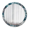 Miroir Circulaire avec Cadre Imprimé Décoratif Tulup 100 cm - 86 cm Mer Agitée