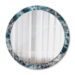 Miroir Circulaire avec Cadre Imprimé Décoratif Tulup 100 cm - 86 cm Mer Agitée