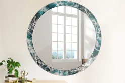 Miroir Circulaire avec Cadre Imprimé Décoratif Tulup 100 cm - 86 cm Mer Agitée