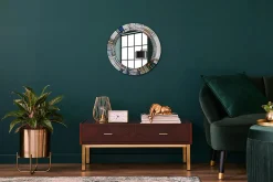 Miroir Circulaire avec Cadre Imprimé Décoratif Tulup 50 cm - 36 cm Vitrail