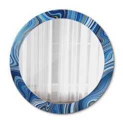 Miroir Circulaire avec Cadre Imprimé Décoratif Tulup 90 cm - 76 cm Rivière De Marbre