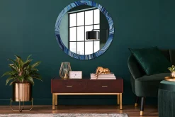 Miroir Circulaire avec Cadre Imprimé Décoratif Tulup 90 cm - 76 cm Rivière De Marbre