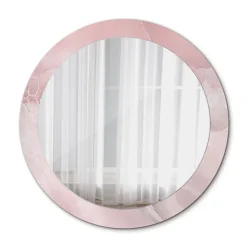 Miroir Circulaire avec Cadre Imprimé Décoratif Tulup 90 cm - 76 cm Pierre Rose