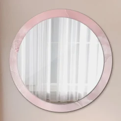 Miroir Circulaire avec Cadre Imprimé Décoratif Tulup 90 cm - 76 cm Pierre Rose