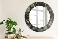 Miroir Circulaire avec Cadre Imprimé Décoratif Tulup 50 cm - 36 cm Marbre Hexagonal