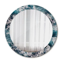 Miroir Circulaire avec Cadre Imprimé Décoratif Tulup 90 cm - 76 cm Mer Agitée