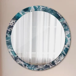 Miroir Circulaire avec Cadre Imprimé Décoratif Tulup 90 cm - 76 cm Mer Agitée
