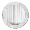 Miroir Circulaire avec Cadre Imprimé Décoratif Tulup 60 cm - 46 cm Marbre Blanc