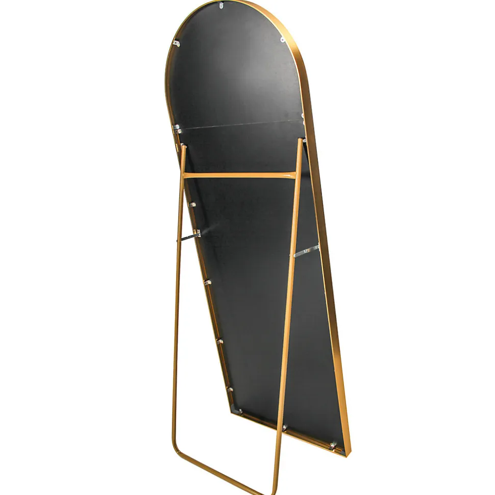 Miroir complet arqué, 165 x 60 cm, pleine longueur, monté au mur, miroir de sol, pour le salon, Doré